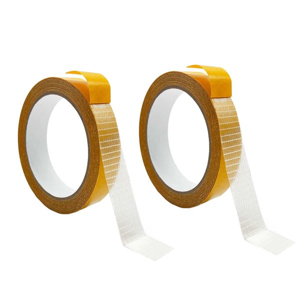 2 Rolls of Double-Sided Mesh Fabric Tape, High Adhesion -3cm x 10m per Roll