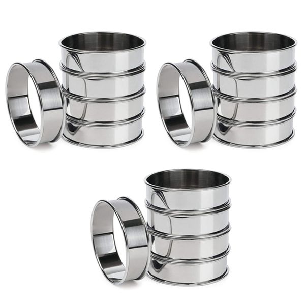 15 Pieces Double Rolled Tart Rings For Home Restaurant Baking Tools