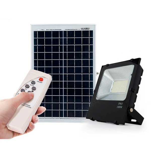 LUXN 25W Led Solar Floodlight Light &amp; Solar Panel - Black