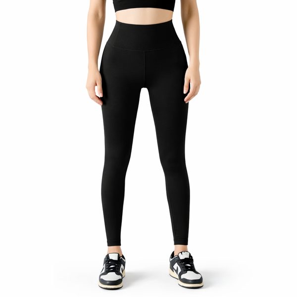 High-waist black leggings