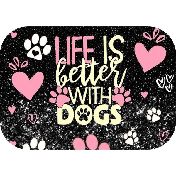 Life Better With Dogs Printed Mouse Pad