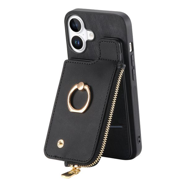 Solid Color Card Holder Ring Stand Phone Case Compatible with Galaxy A53 5G