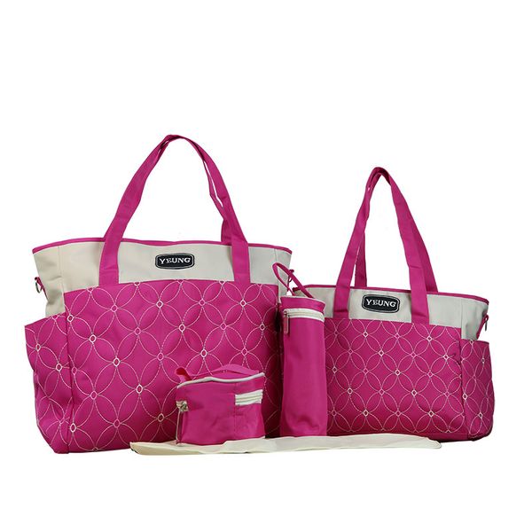 Multifunctional Mommy Bag Five-piece Set-Waterproof Diaper Bag