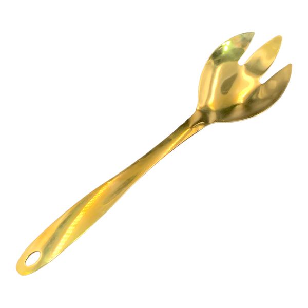 Fancy and Convenient Gold Stainless Steel Salad Fork 26cm