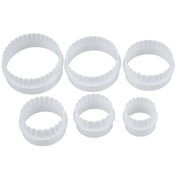 6 Piece Mold Punch Pastry Biscuit Cake Fondant Sugar Paste Round Cutter