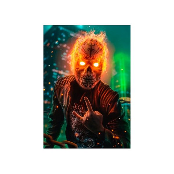 Ghost Rider Flames - A1 Poster
