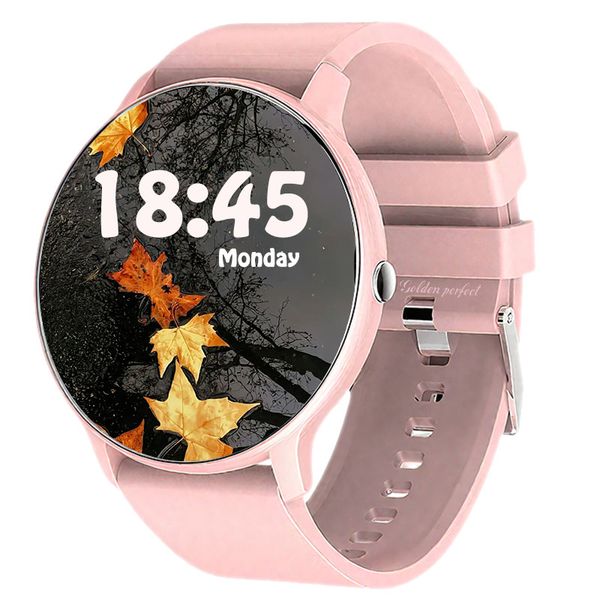 Golden Perfect Smartwatch for Women - 1.28" Premium Value Pink Edition