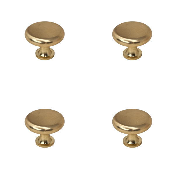 Cupboard Knob Brushed gold - pack of 4