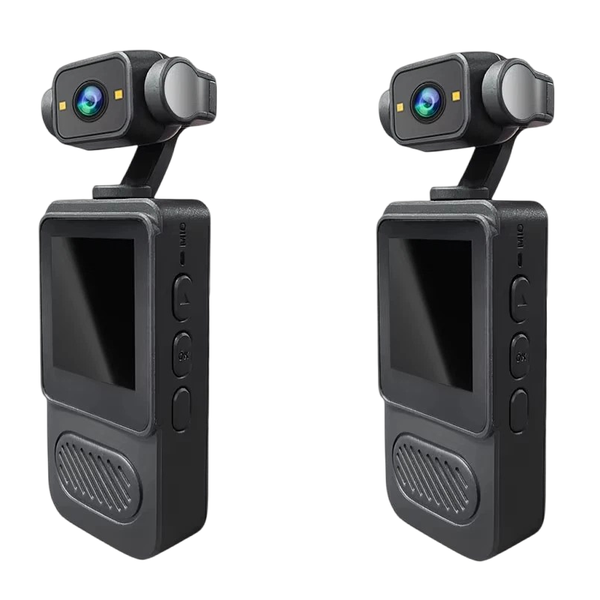 2 Pack-4K image-stabilized 180 rotating action camera