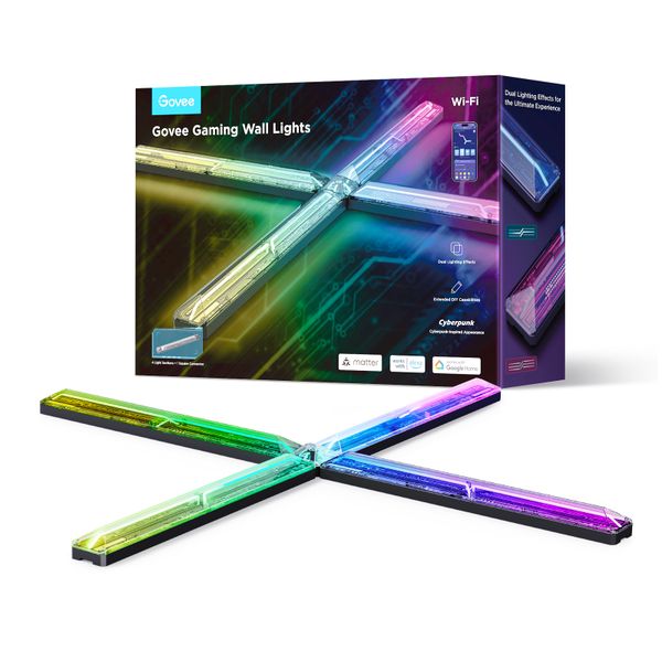 Govee Gaming Wall Smart Light (4 Sections+1 Triangular Connection) - Matter