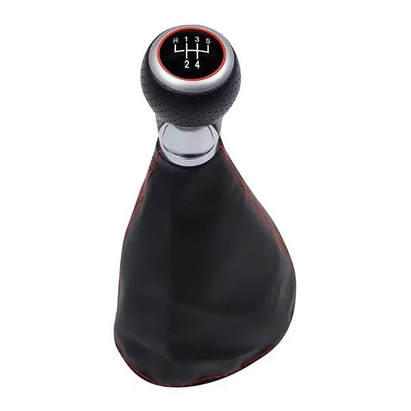 5 Speed Gear Knob with Leatherboot Compatible with VW Golf 1, 2, 3, Lupo/Polo 6N, Beetle