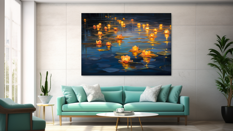 Canvas Wall Art - Floating Lanterns Abstract - JT0183