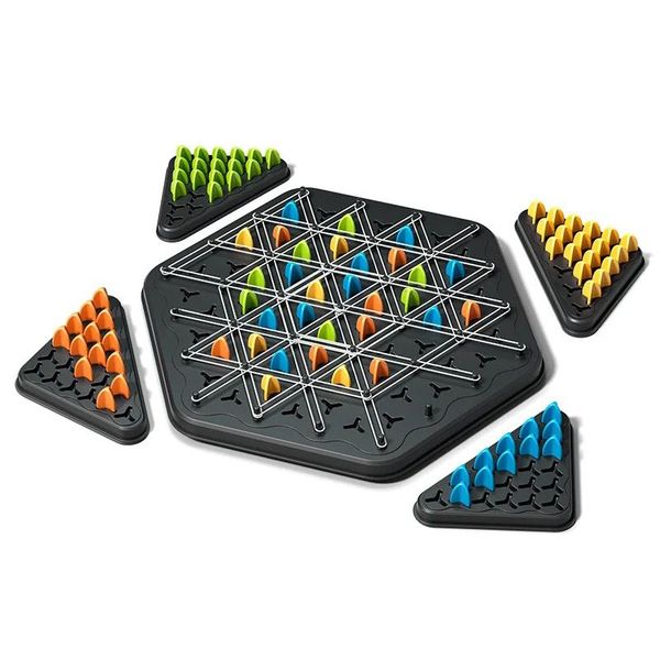Chain Triangle Rubber Band Chess Game Strategy Board Game For Family Game