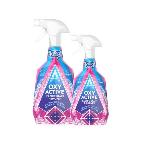 Fabric Stain Remover Oxy Active 750ml 2-Pack | Astonish Powerful Cleaner