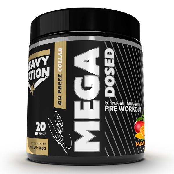 Mega Dose - Strength Building Pre Workout - Mango Orange - 360g