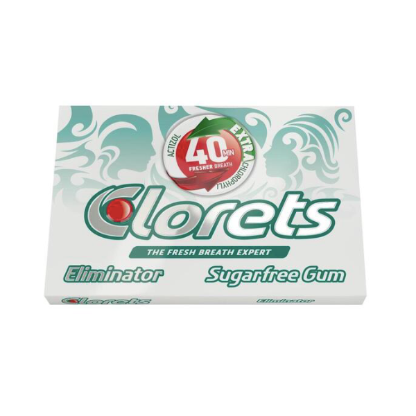 Clorets- Eliminator Sugar Free 10 Piece 24 x 14g