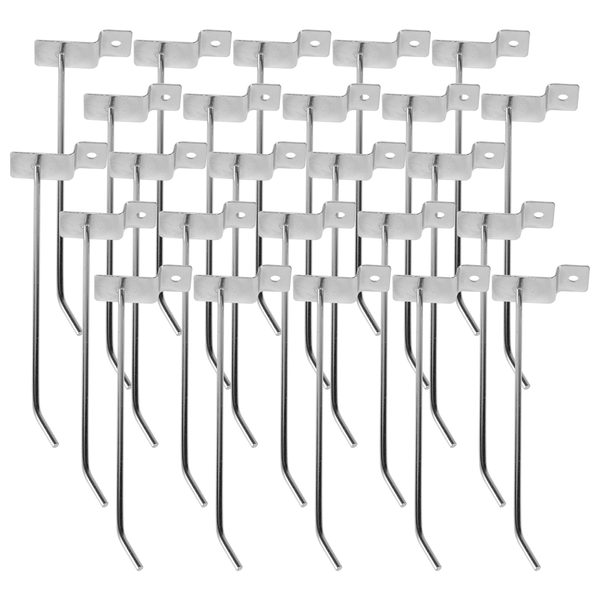 25 x Slatwall Single Hook Pin Shop Display Fitting Prong Hanger 150mm