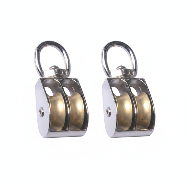 Krafft Double Swivel Pulley 20mm Sheave for Lifting and Rigging - 2 Pack