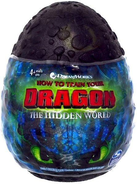 How To Train Your Dragon Plush in Dragon Eggs - Toothless Black Egg