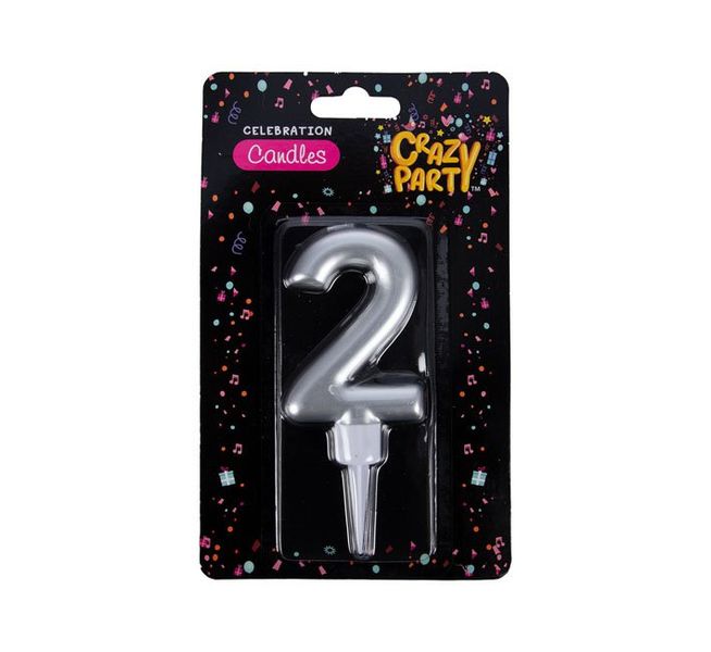 Candles Birthday Large Foil Number-2 (6 Pack)