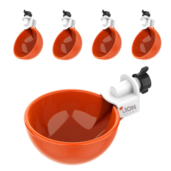LH Automatic Chicken Waterer Cups Poultry Water Feeder Kit - 5 Pieces