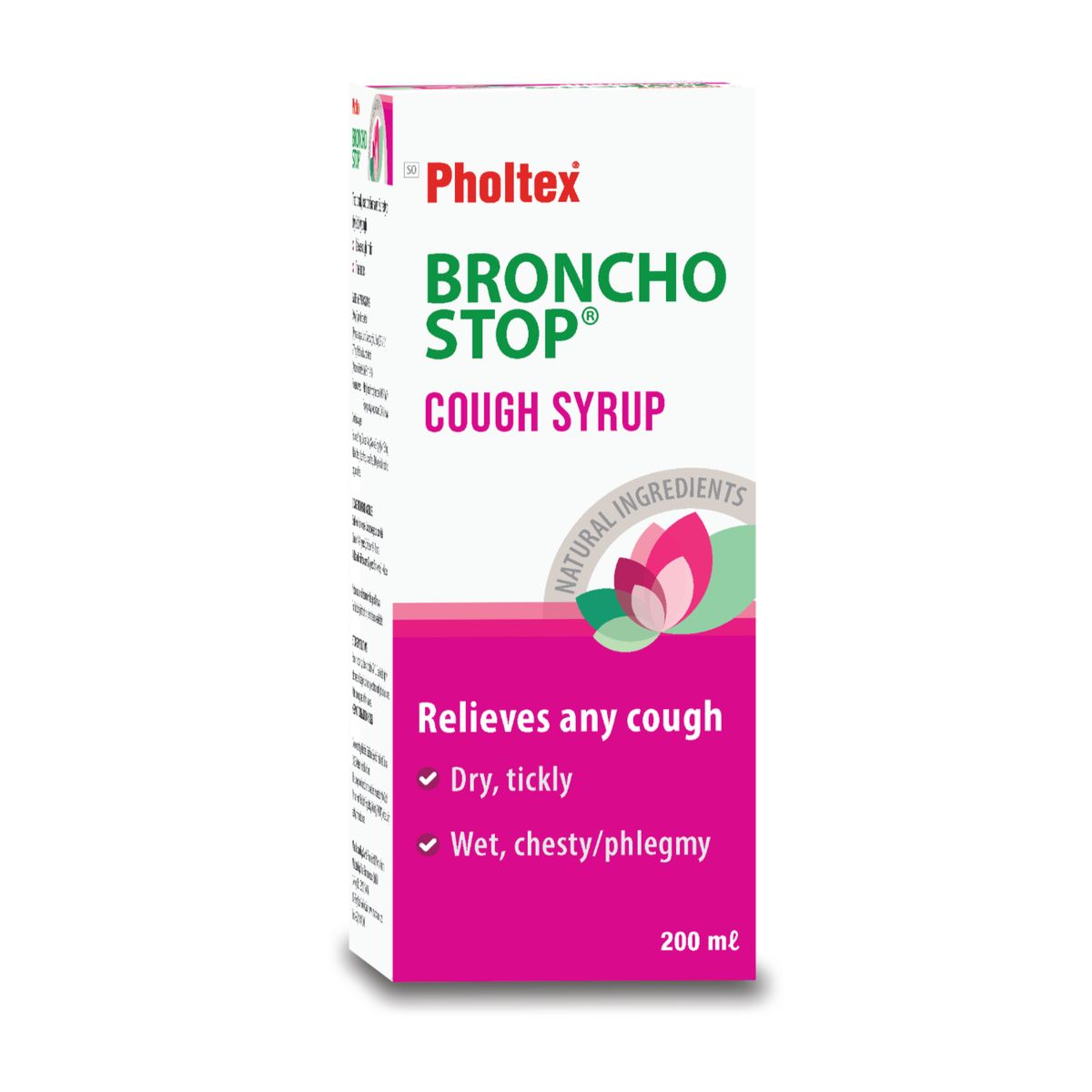 Pholtex - Bronchostop Cough Syrup to Fight All Coughs - 200ml | Buy