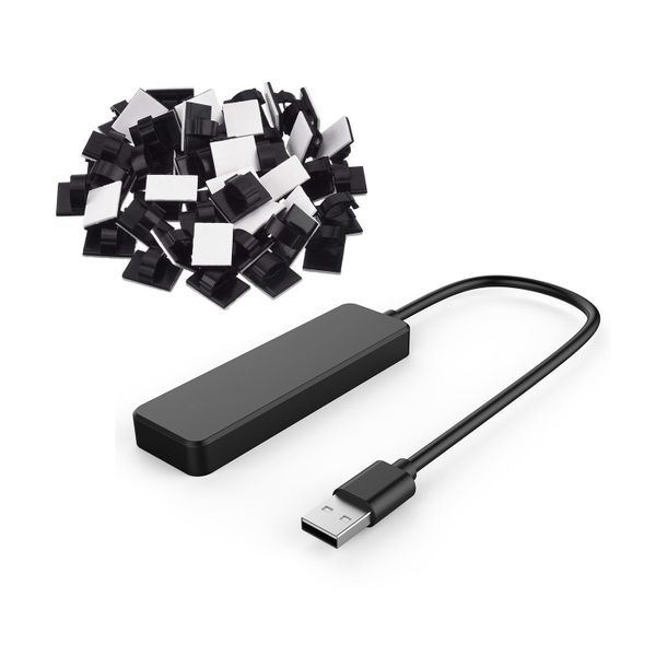Ultra Slim Usb Hub 4-Port Usb 2 0 Hub Black
