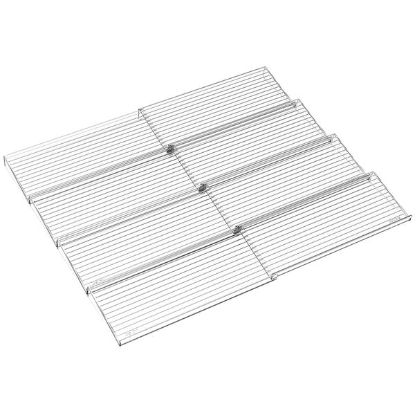 8pcs Clear Acrylic Drawer Spice Organizer Rack Expandable Stepped Design