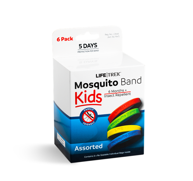 Lifetrek DEET Free Mosquito Repellent Kids Wrist Band Plain 6 Pack
