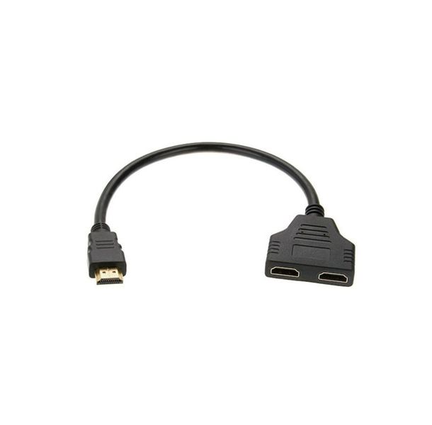 HDMI Splitter Male TO 2 Female HDMI Cable Adapter Display Duplicator 1080P