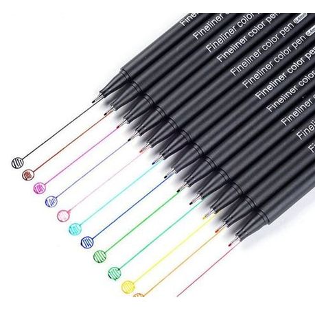 iBayam Fineliner Pens, 24 Colors Fine Tip Colored Writing Drawing 24