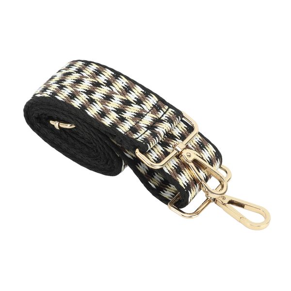 Generic Camera Strap Woven Polyester Black Gold White