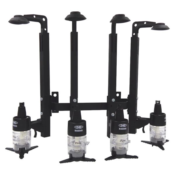 DM Procom - Wall Mount Angled Bracket with 4 Liquor Dispensers