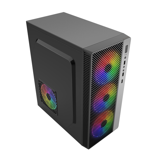 PC Case ATX Case Mid-Tower PC Gaming Case 4 Fans USB 3.0 Port MINI-ITX