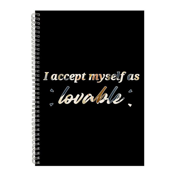Accept A4 Notebook Spiral Lined Motivational Saying Graphic Notepad Gift241