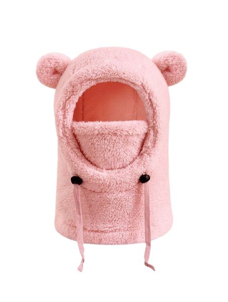 Kids Winter Bear Ear Hat Hood Balaclava - Soft Fleece Warm