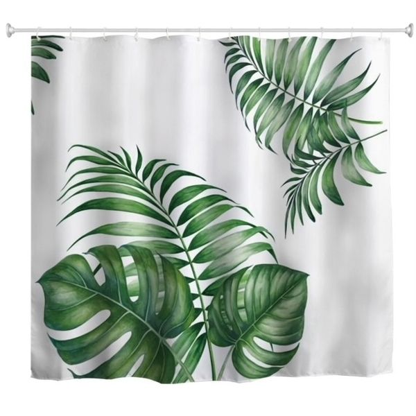 Shower Curtain Modern Custom Design - Banana Leaf