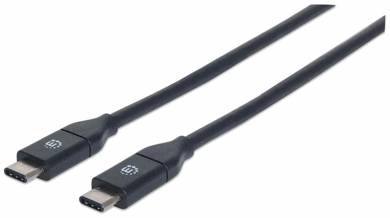 Manhattan USB 3.1 Gen2 Cable-Type-C Male 1m Black
