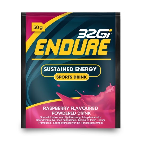 Endure - Sports Drink - Sustained Energy - 50g - Raspberry - 15 Sachets