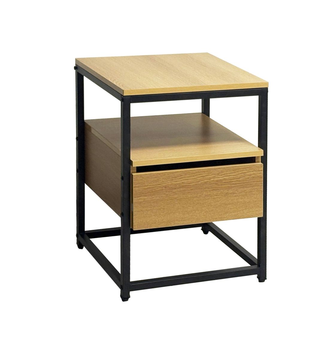 Fine Living Athens Side Table - Wood Top - Finery