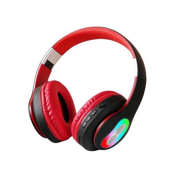 Bluetooth Headphone with Mic Game Headset Wireless Gradient Lighting-Black