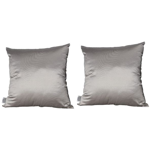 Danny Home Silk Fabric Grey Pillowcase Cover Set