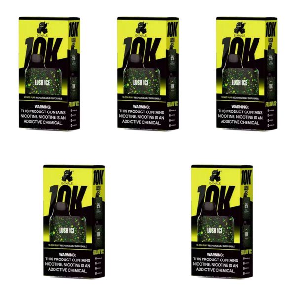 E-Xhale 10000 Puffs Disposable Vape - Lush Ice (Pack of 5)