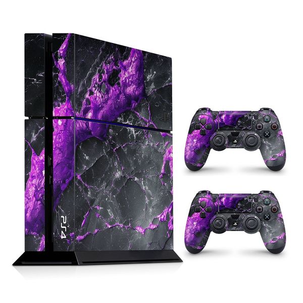 Decal Skin Compatible with PS4 - Carbon Stone Purple (Decal Only)