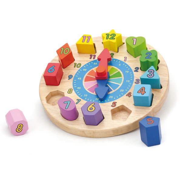 Wooden Shape Sorting Clock Puzzle