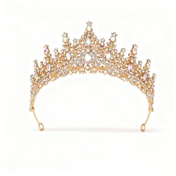 Moonight Wedding Crown for Bride Rhinestone Princess Tiara for Women Queen