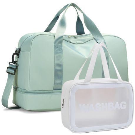 Oxford Large Capacity Travel Gym Duffel Bag With XXL Vanity Case Image