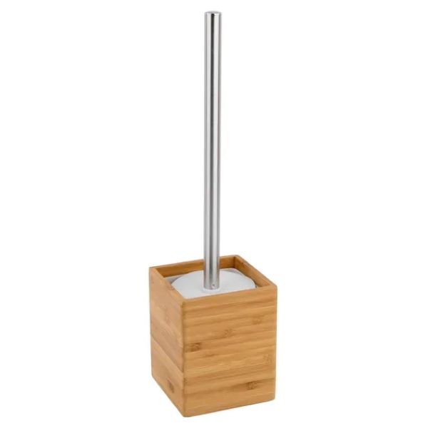 Toilet Brush Holder Bamboo Natural