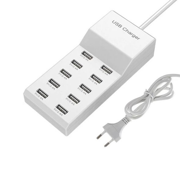 10-Port USB Charger Desktop Charging Station USB Adaptor SE