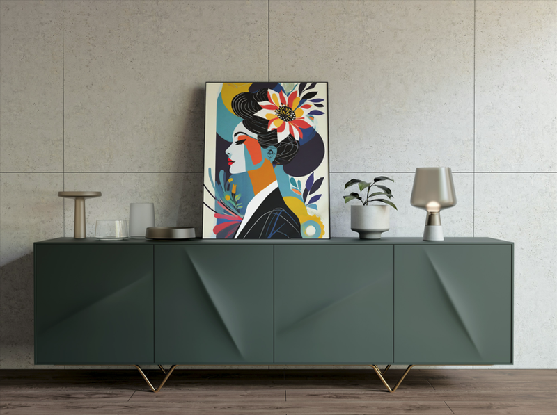 Colourfull Abstract Woman Wall Art